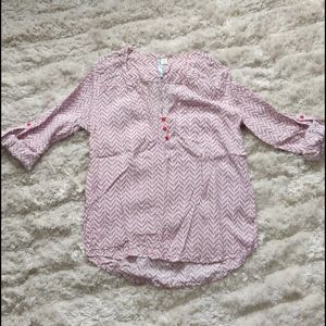 EUC Patterned popover blouse
